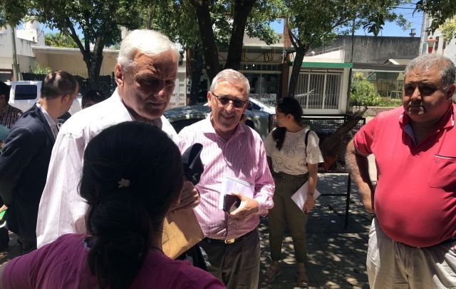 El ministro de Salud, Carlos Parola, durante su visita a la ciudad de Reconquista.