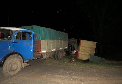 El otro cami&oacute;n que protagoniz&oacute; un incidente.