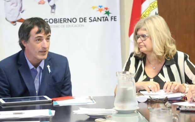 Bullrich y Balagué durante e encuentro.