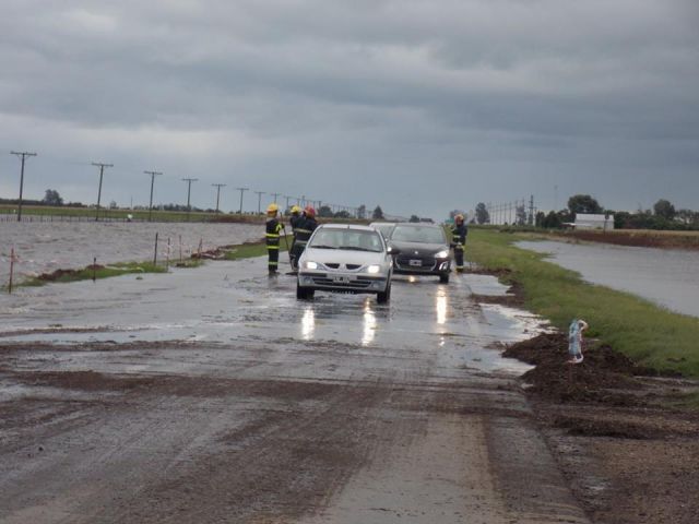 Así estaba la ruta 66, entre Carlos Pellegrini y el cruce con la RP 20 (Piamonte).