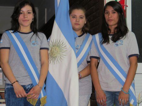 Los nuevos abanderos para el cicloo lectivo 2016.