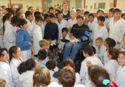 Fabio Giecco particip&oacute; de las jorandas junto a los alumnos de la instituci&oacute;n.